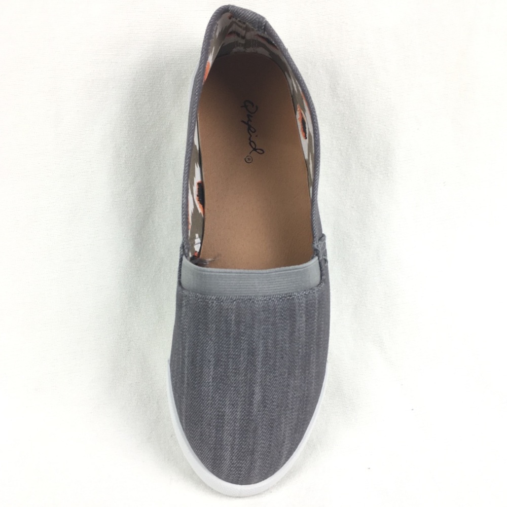 LAST 2 Boat Shoes Grey Denim - Picture 2 of 4